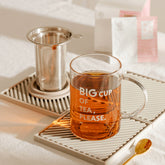 BUYDEEM Teapot Tea Cup With Drain Basket Separation Filter High Borosilicate Glass 500ml CD1002